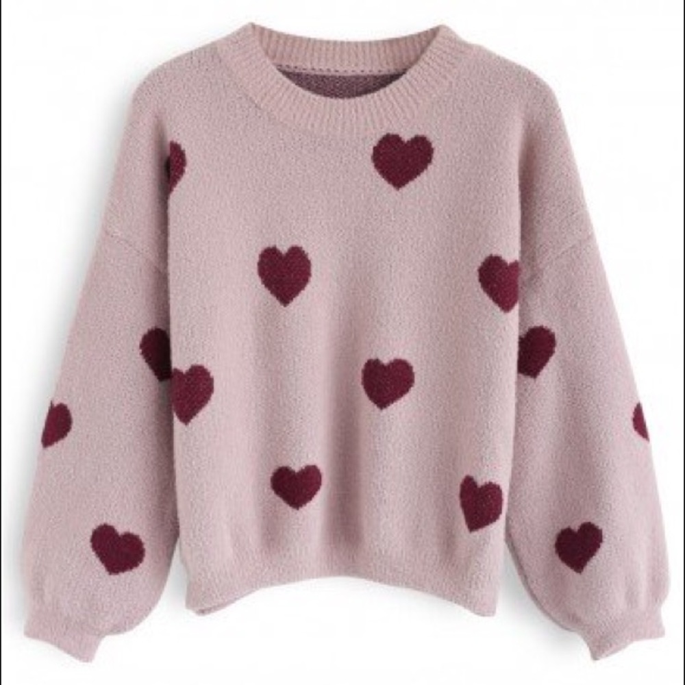 DISO Hear Your Heart Beating Cropped Sweater